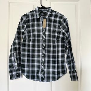 JCrew button down plaid long sleeve shirt